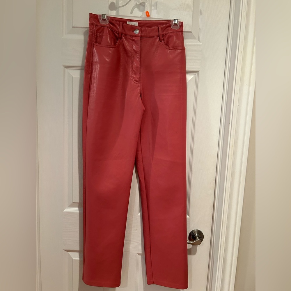 Wilfred Salmon Colour Faux Leather Pants